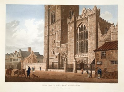 Façade ouest de la cathédrale Saint-Patrick, Dublin, 1793 - James Malton